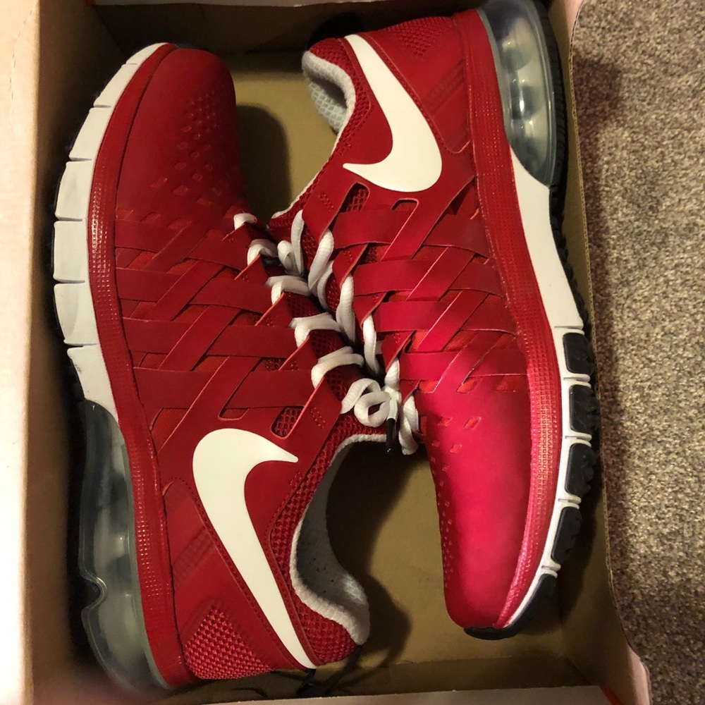 Nike fingertrap max nrg. Red w/ white swoosh and laces. Size 10. $60